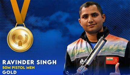 Ravinder wins 50m pistol gold at World Championships