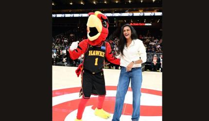 PIX: PV Sindhu gets a taste of NBA