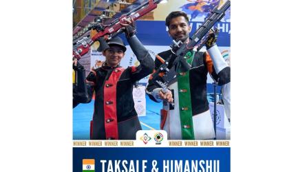 Isha-Himanshu strike gold at ISSF Junior World Cup