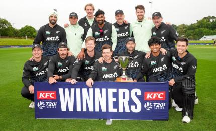 New Zealand trounce Windies to clinch T20I series