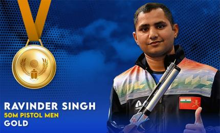 Ravinder wins 50m pistol gold at World Championships