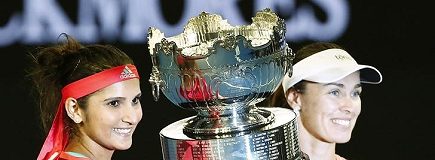 Sania-Hingis win Australian Open, complete 'Grand' hat-trick