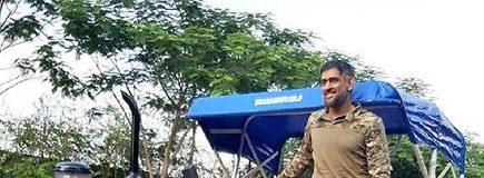 Farmer Dhoni gets into action!