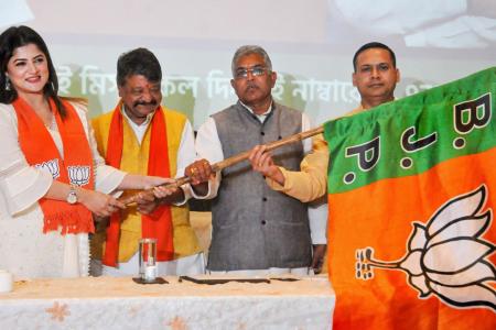 West Bengal polls: Actor Mithun Chakraborty joins BJP - Rediff.com