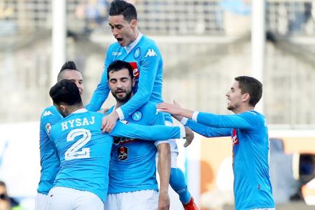 Players of Gaziantep FK celebrate after scoring a goal during the News  Photo - Getty Images