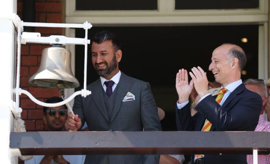 PIX: Pujara rings the traditional Lord's bell on Day 3