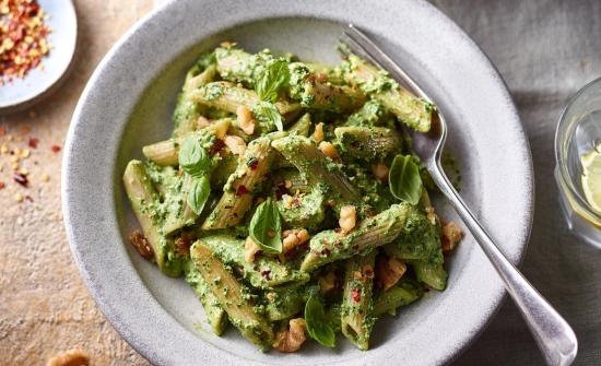 Recipe: Kale-Walnut Pesto Penne