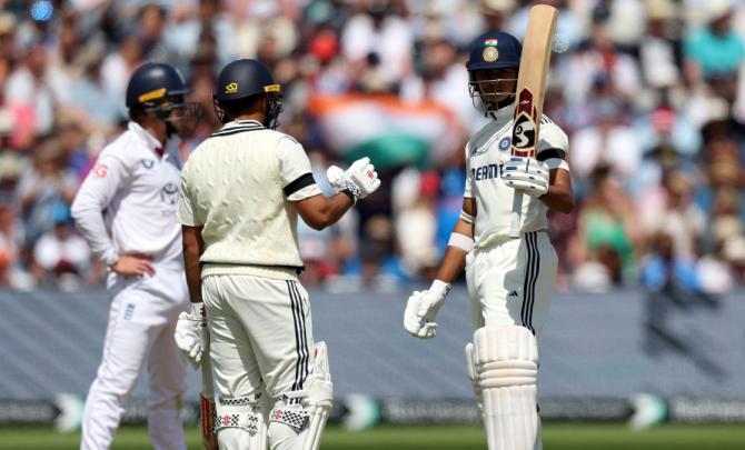 PIX: Jaiswal, Karun give India steady start