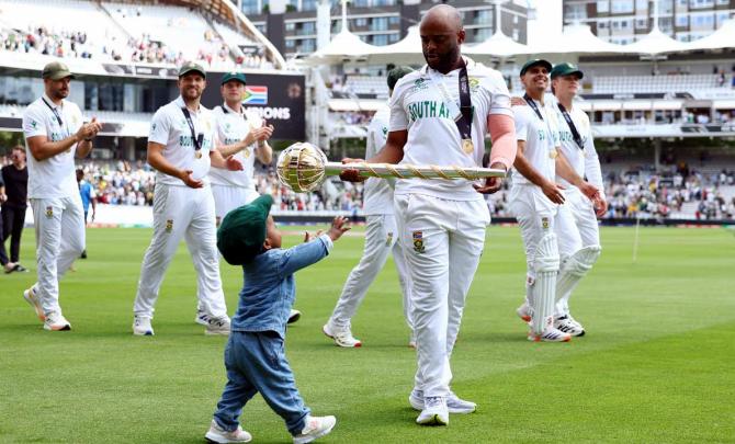 Heart-Warming PIX: Bavuma's Son Joins WTC Party!