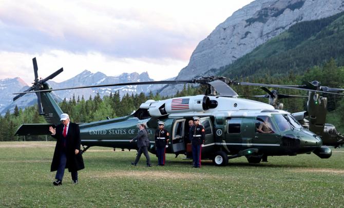 Did Trump Take A Chopper From DC?