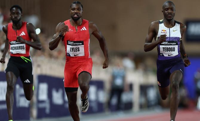 Lyles wins Tebogo rematch; Wanyonyi outclasses 800m field