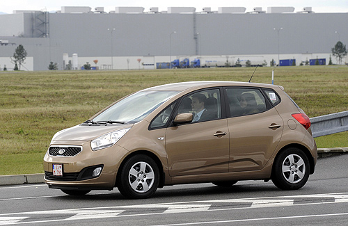 New Kia Venga car is seen at the Kia Motors Slovakia plant in Teplicka nad Vahom.
