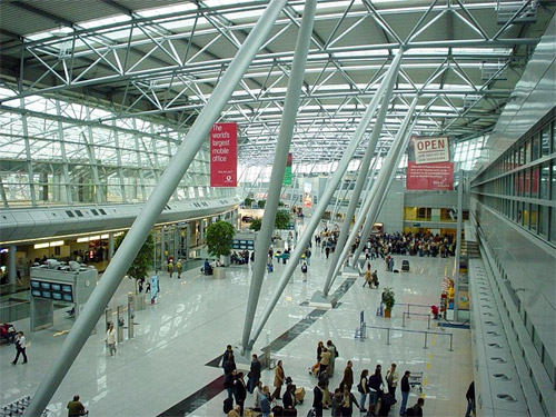 Duesseldorf international terminal.