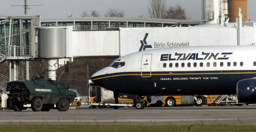 Israel's national carrier El Al Airlines at Berlin Schoenefeld.