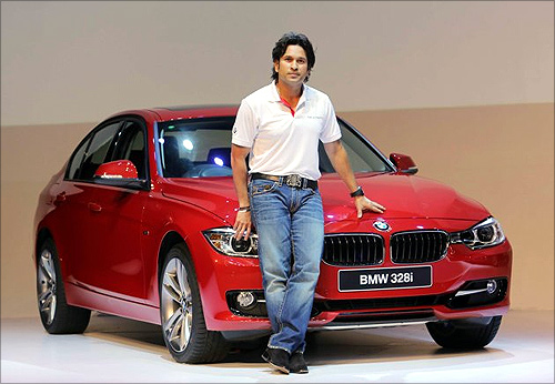 Sachin Tendulkar launches BMW 3 Series.