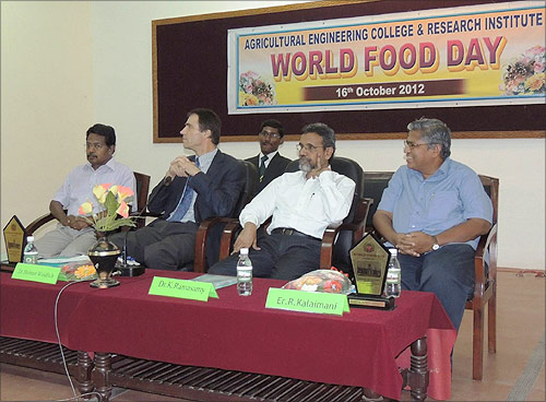 Prof. Helmut at the Tamil Nadu Agricultural University.
