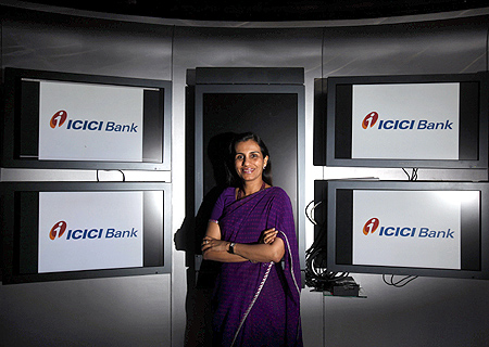 ICICI Bank's Chief Executive Officer Chanda Kochhar poses for a picture at the bank's headquarters in Mumbai.