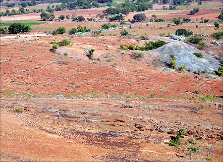 One of the ancient gold prospects near Ramagiri Gold mines.