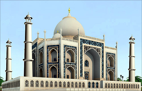 A replica of the Taj Mahal.