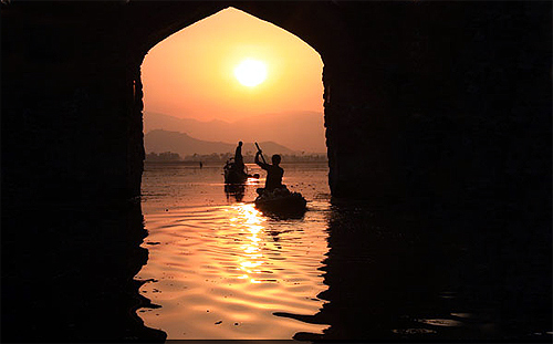 Dal lake sunset, Srinagar.