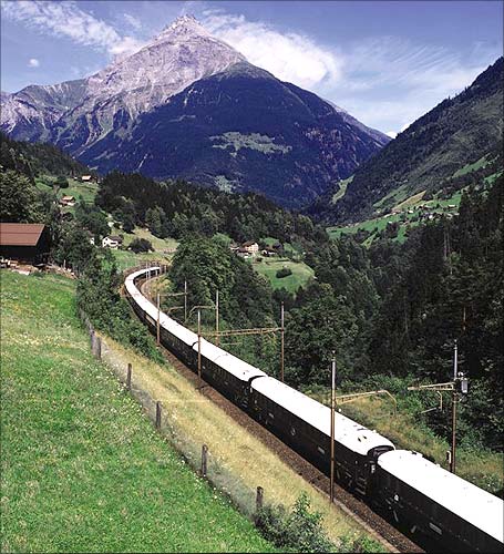 The Venice Simplon-Orient-Express in Lucerne Switzerland.