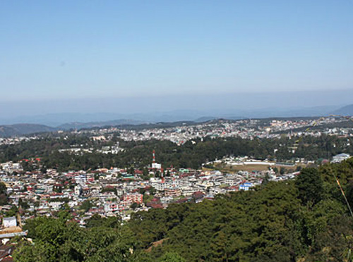 A view of Shillong town.