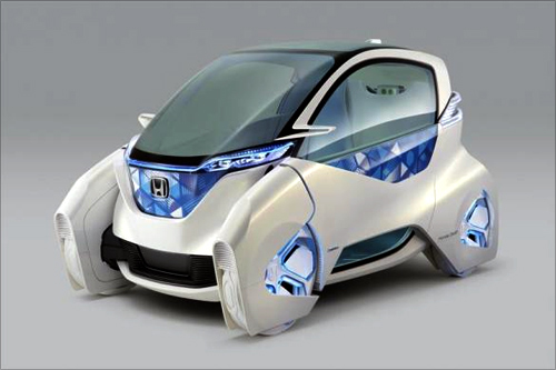 Honda Motor Co's electric Micro Commuter Concept city vehicle in an image released by Honda.