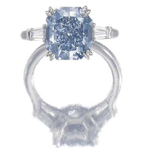 Vivid blue and diamond ring.