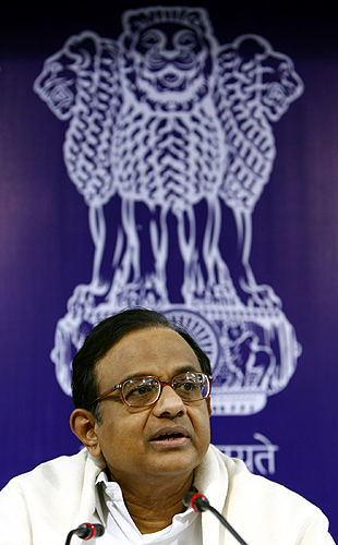 Finance Minister Palaniappan Chidambaram.