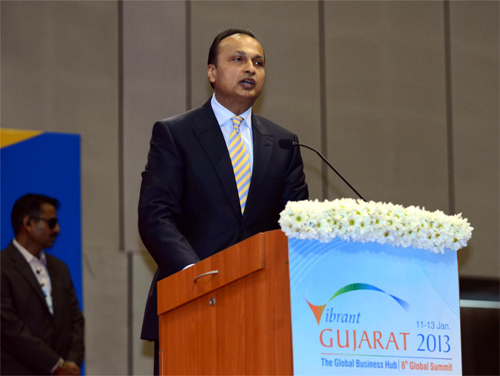 Anil Ambani at the Vibrant Gujarat Summit.