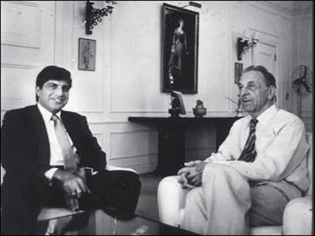 Ratan Tata with  JRD Tata.