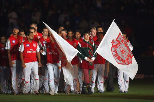 File picture of the Kings XI Punjab squad entering the field during the opening ceremony during IPL 2009