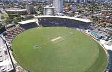 A panoramic view of the Brisbane cricket stadium