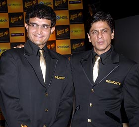 Sourav Ganguly and Shah Rukh