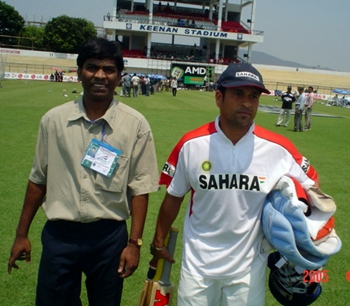 Sachin Tendulkar with Ramireddi