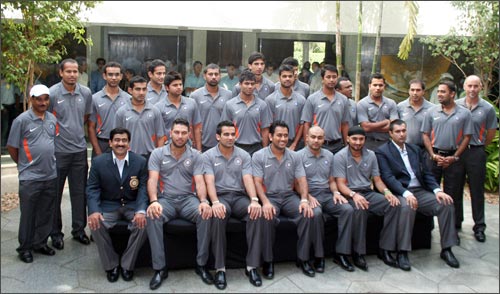 The Indian team for the Twenty20 World Cup