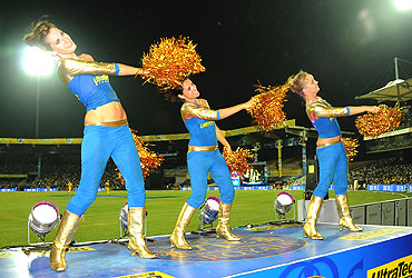 Rajasthan Royals cheerleaders in the match against Chennai Super Kings