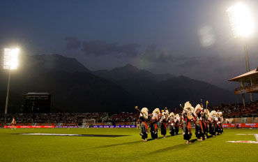 A cultural dance is performed ahead of the match