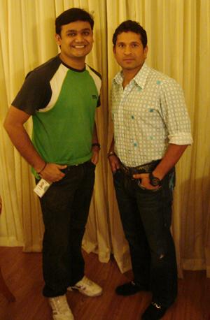 Girish MC and Sachin Tendulkar