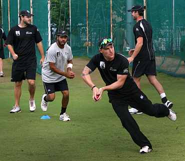 New Zealand team during a training session