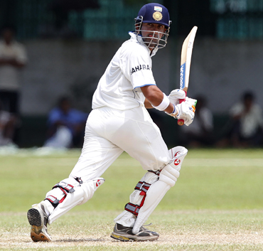 Gautam Gambhir in action in a warm-up tie in Colombo