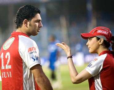 Preity Zinta with Yuvraj Singh