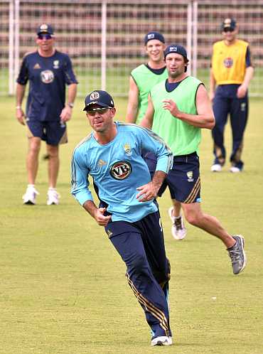 Ricky Ponting during a practice session
