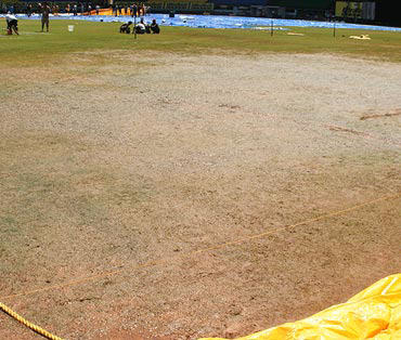 A look at the pitch on the eve of the first ODI at Kochi