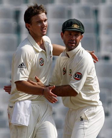 Ricky Ponting and Nathan Hauritz