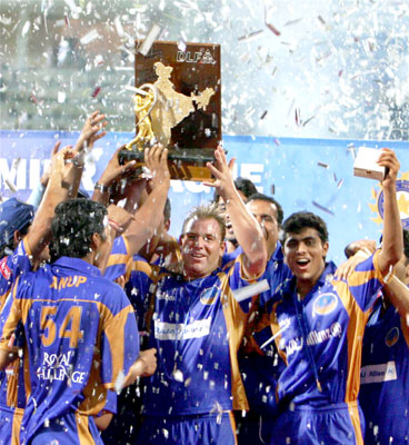 Rajasthan Royals win inaugural season of IPL in 2008