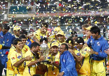 Chennai Super Kings after winning the 2010 Champions League T20
