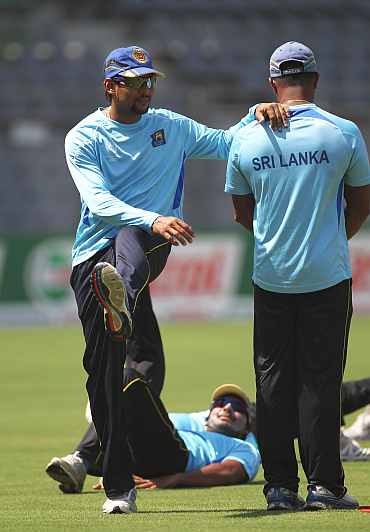 Sri Lanka's Tillakaratne Dilshan during a training session in Mumbai