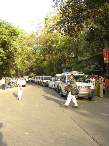 VIP cars outside the Wankhede