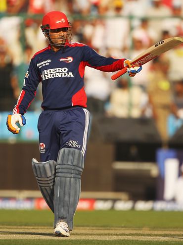 Sehwag in action at the last IPL
